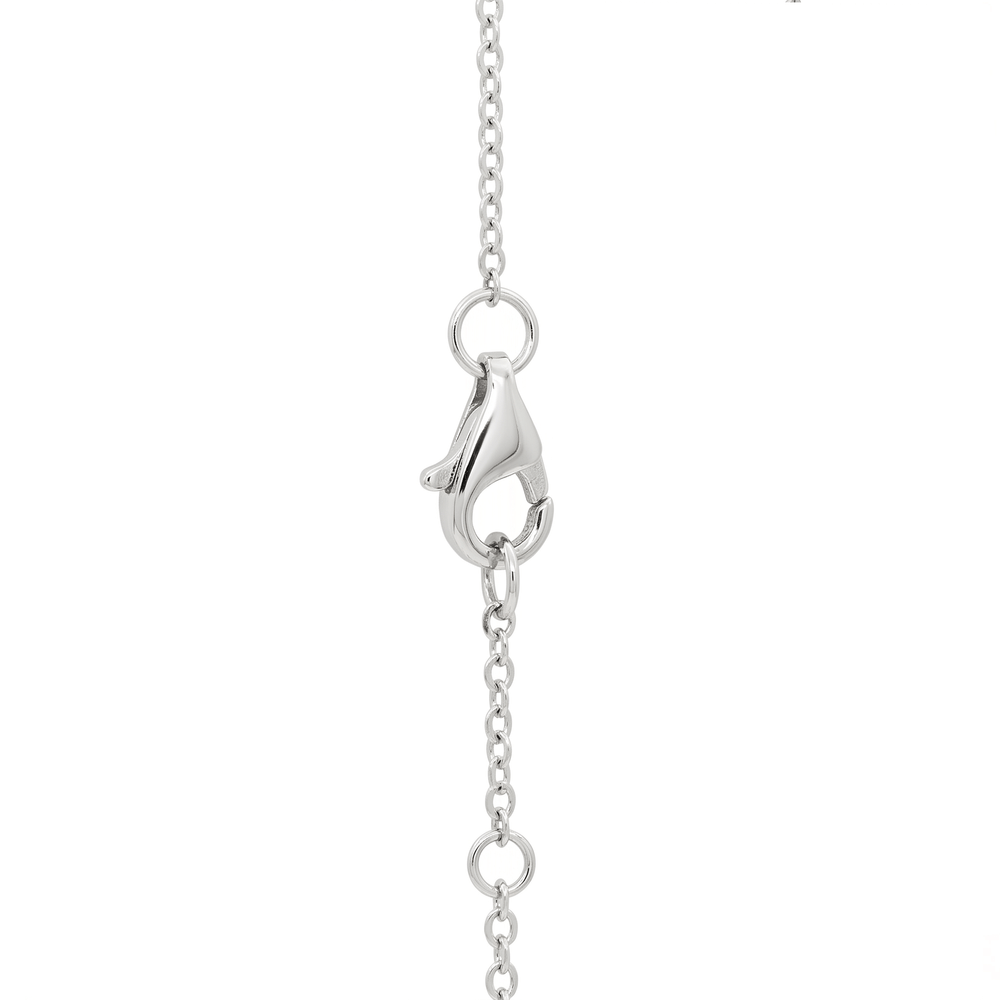 Natural Diamond Pendant Necklace – 18K White Gold