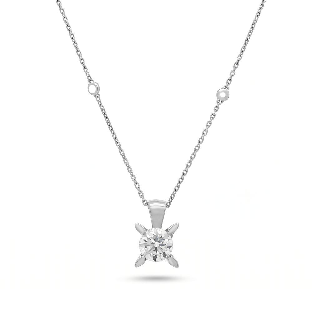 Natural Diamond Eternal Solitaire Pendant