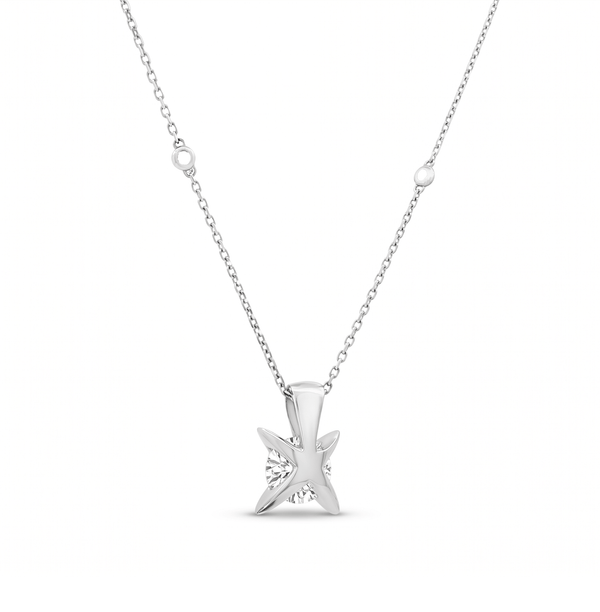 Natural Diamond Eternal Solitaire Pendant hover