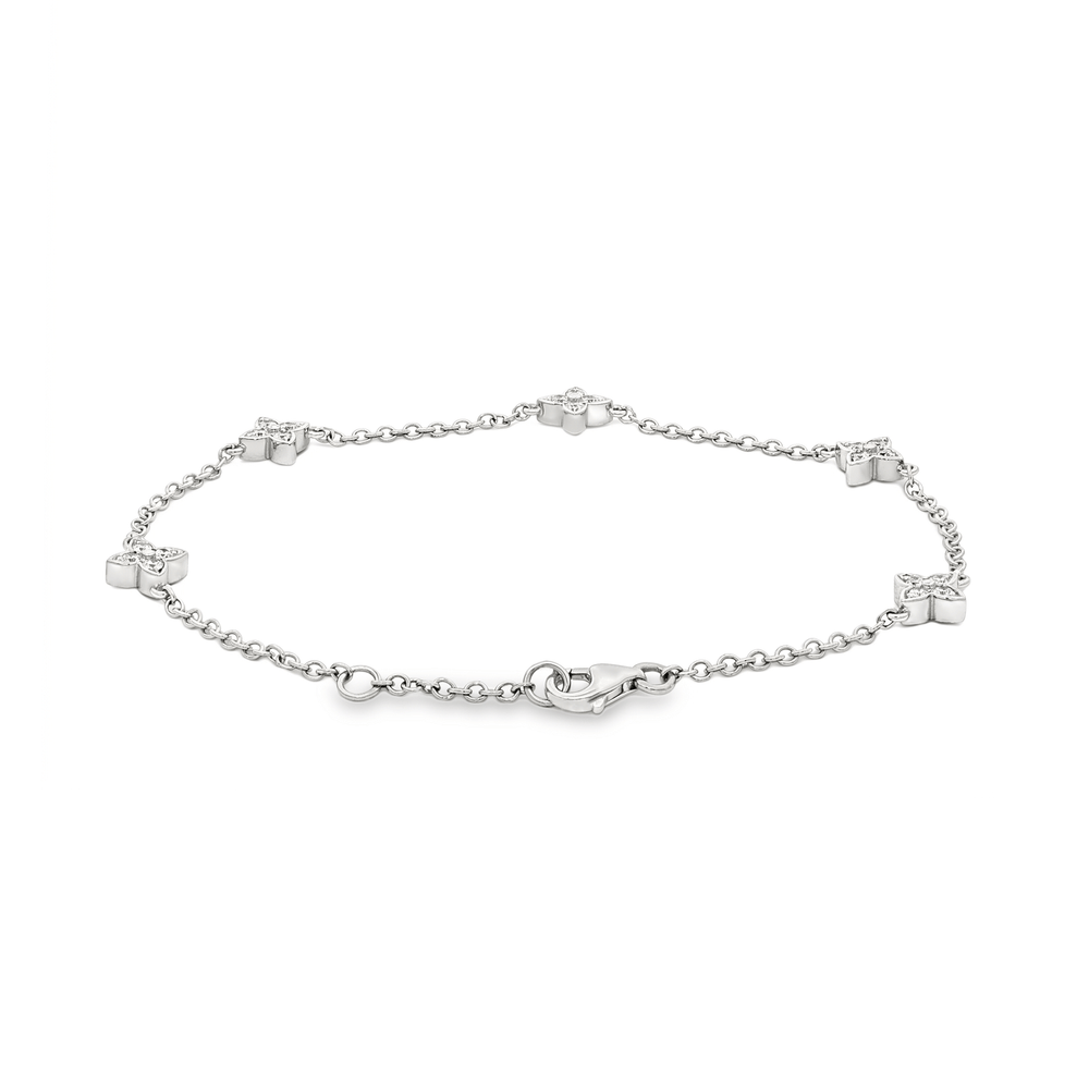 Natural Diamond Bracelet in 18K White Gold | Luxury Fine Jewellery