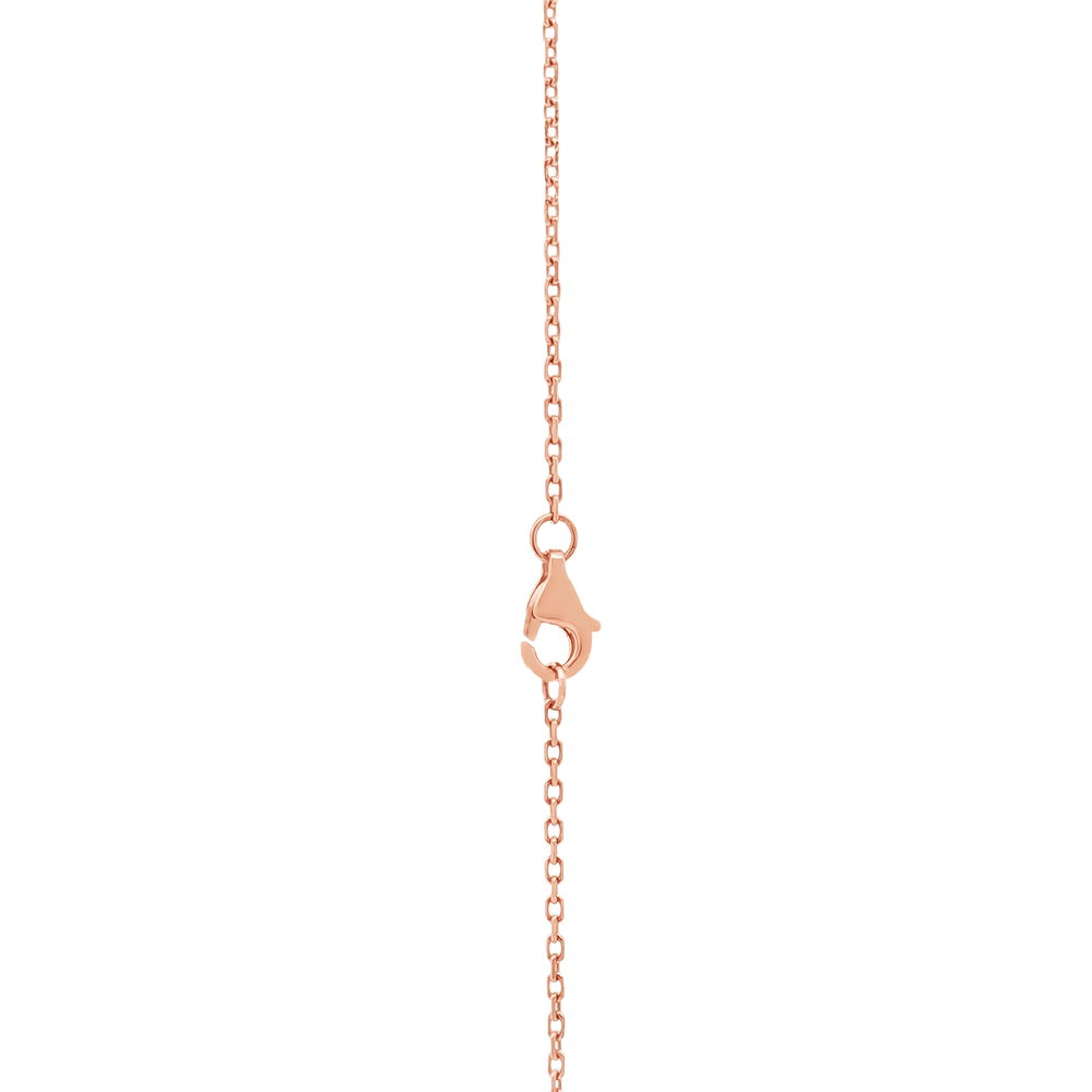 Natural Diamond Heart Pendant Necklace in 18K Rose Gold