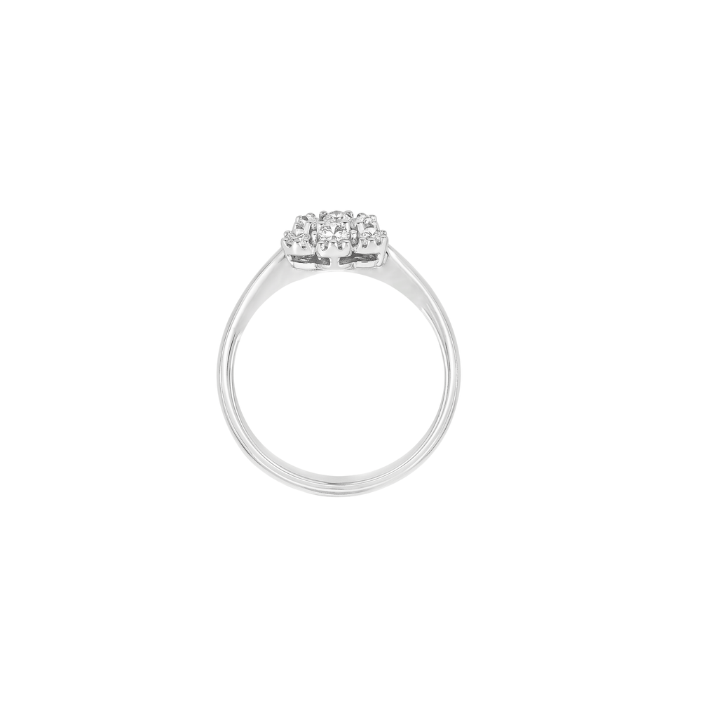 Natural Diamond Flora Cluster Halo Engagement Ring | 18K Gold