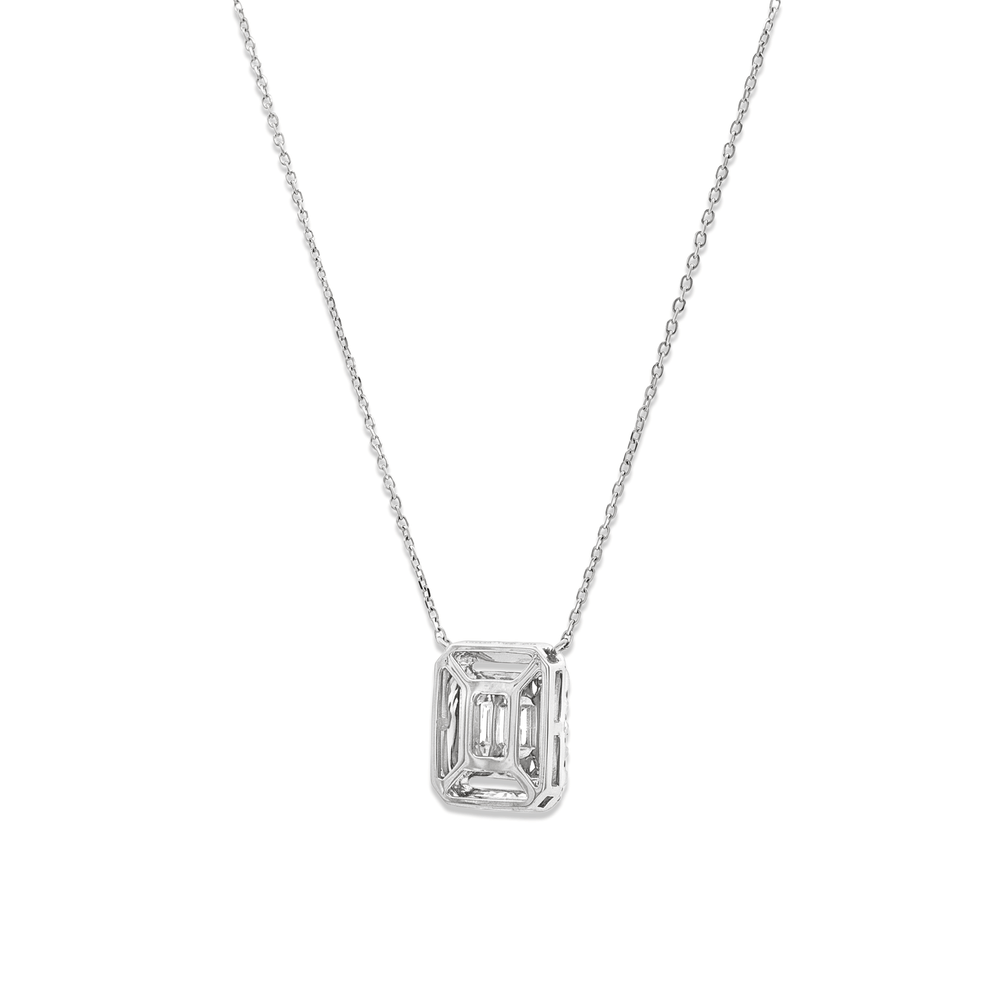 18K White Gold Natural Diamond Pendant Necklace – 0.41 CT