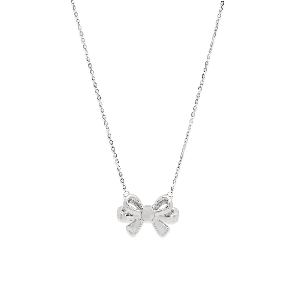 Natural Diamond Eternal Bow Diamond Necklace