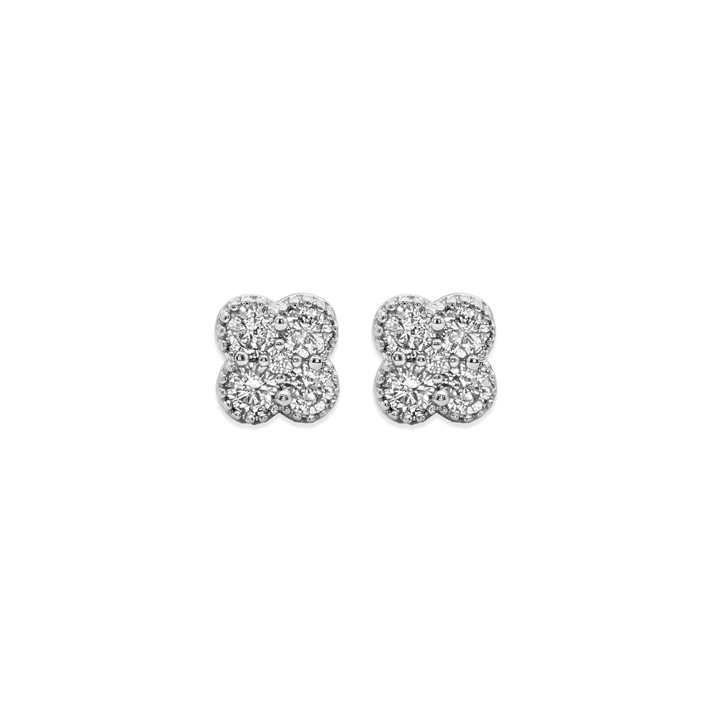 Natural Diamond Frost Bloom Studs