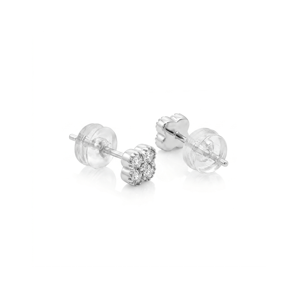 Natural Diamond Frost Bloom Studs