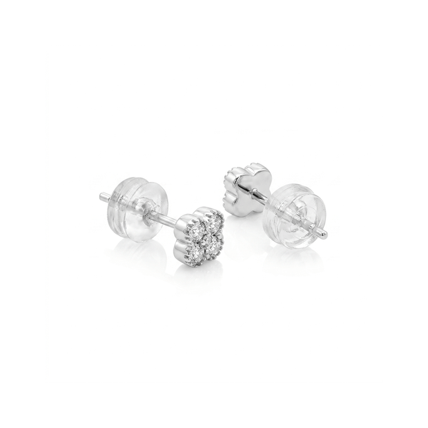 Natural Diamond Frost Bloom Studs