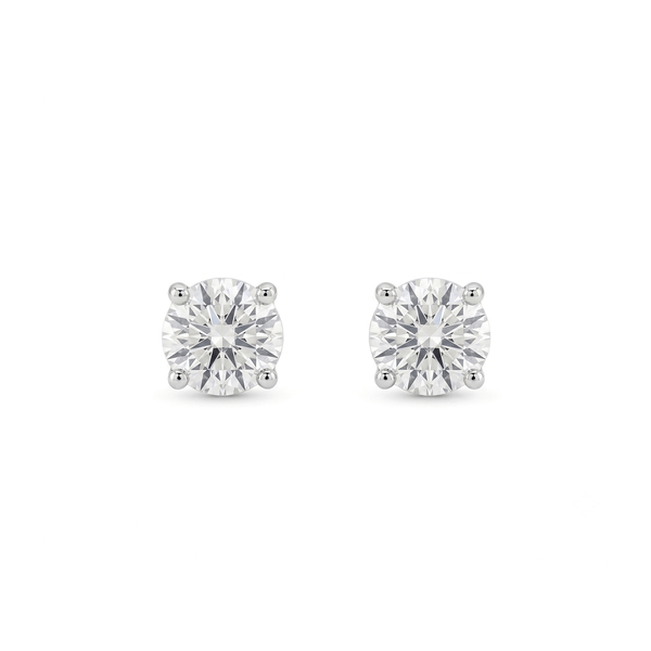 Natural Diamond Solitaire Studs – 18K Gold | 1.18 Ct Natural Diamond | VVS Clarity