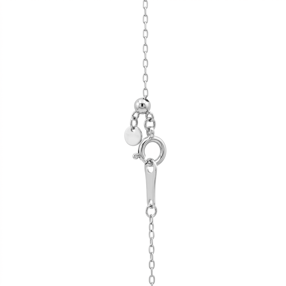 18k White Gold Sapphire Marquise Diamond Halo Pendant