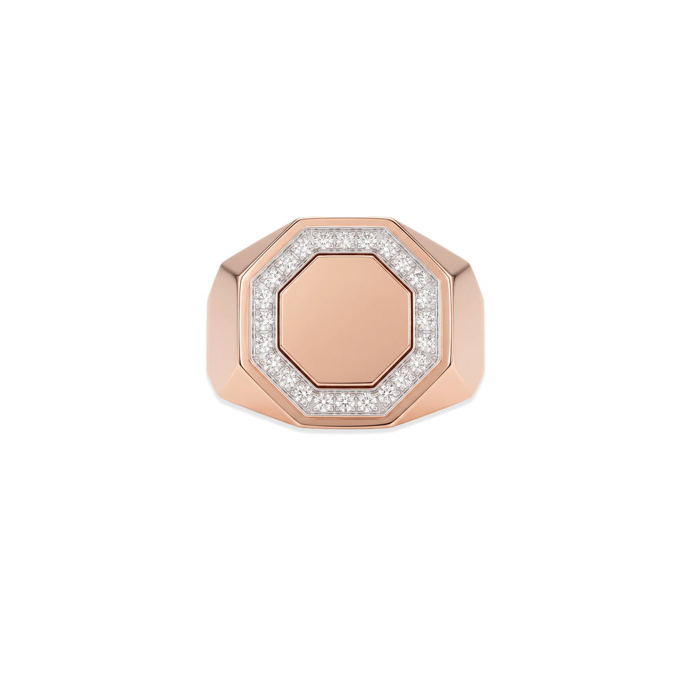 Natural Diamond Octagon Sovereign Ring
