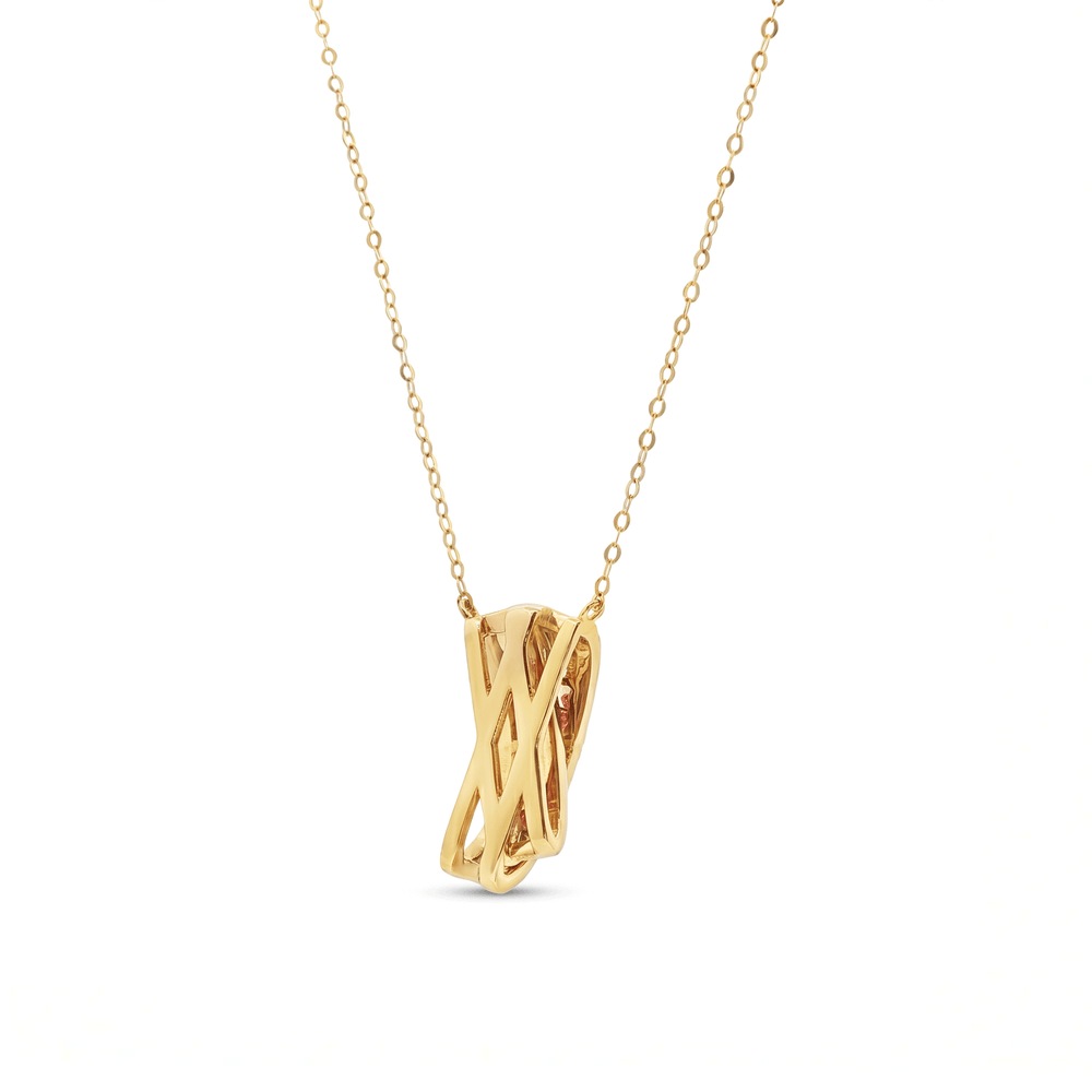 18k White Gold Rainbow Gradient Diamond Pendant