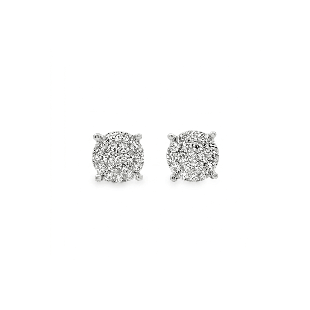 Natural Diamond Cluster Radiance Studs