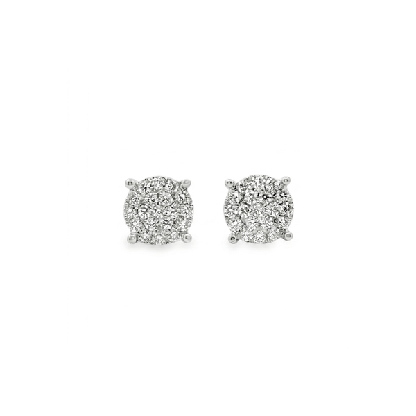Natural Diamond Cluster Radiance Studs