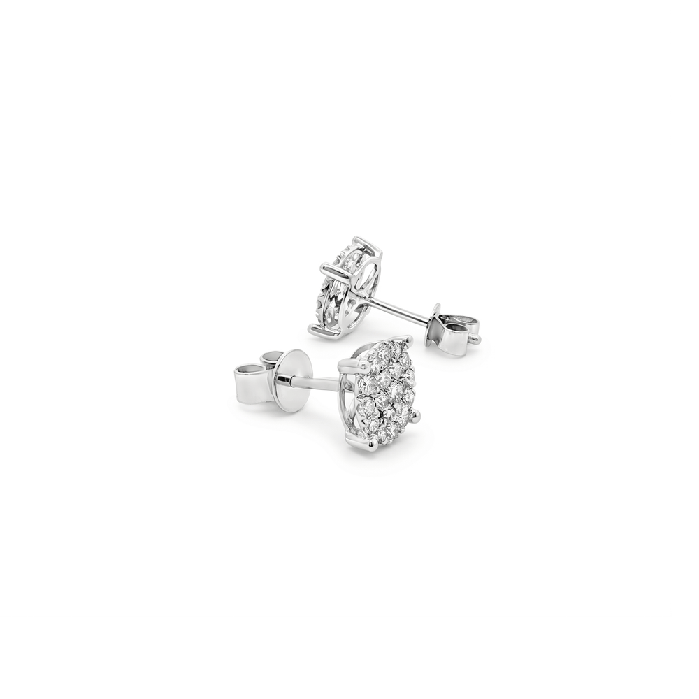 Natural Diamond Cluster Radiance Studs