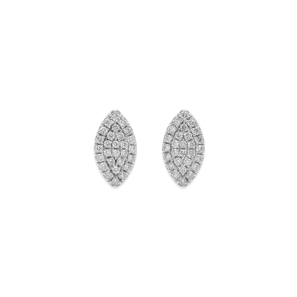 Natural Diamond Marquise Radiance Cluster Studs