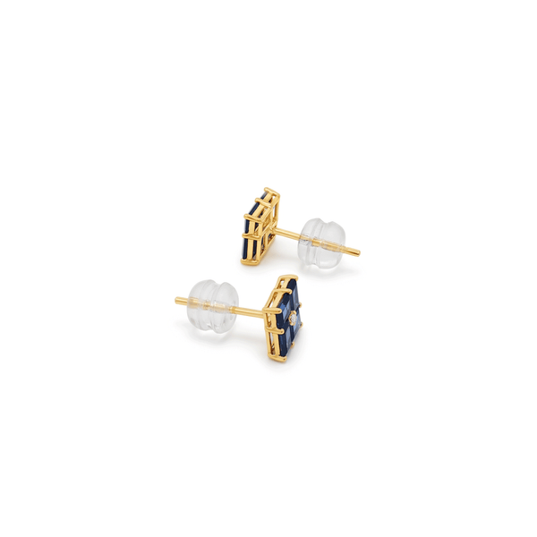 Royal Quad Sapphire Studs Earrings hover