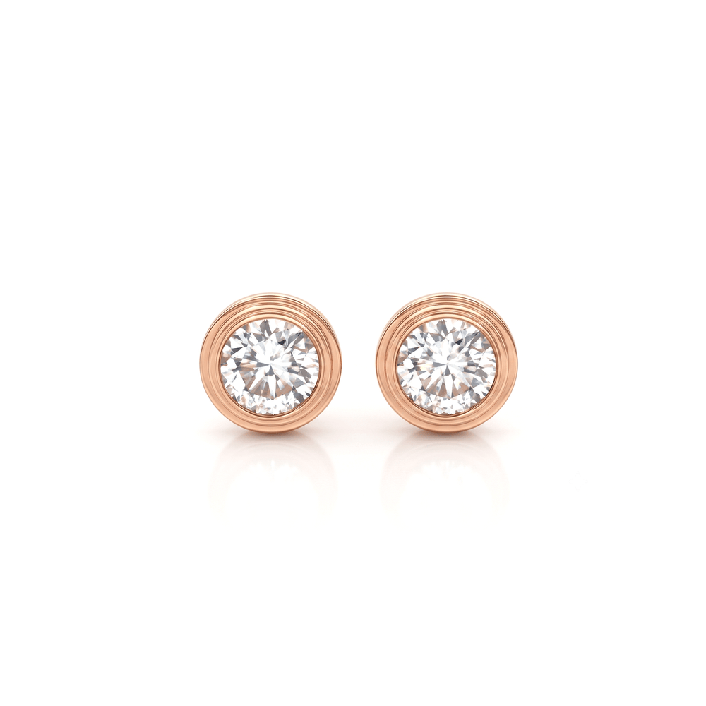 Natural Diamond Rose Halo Solitaire Ring – 18K Rose Gold | 0.47 CT