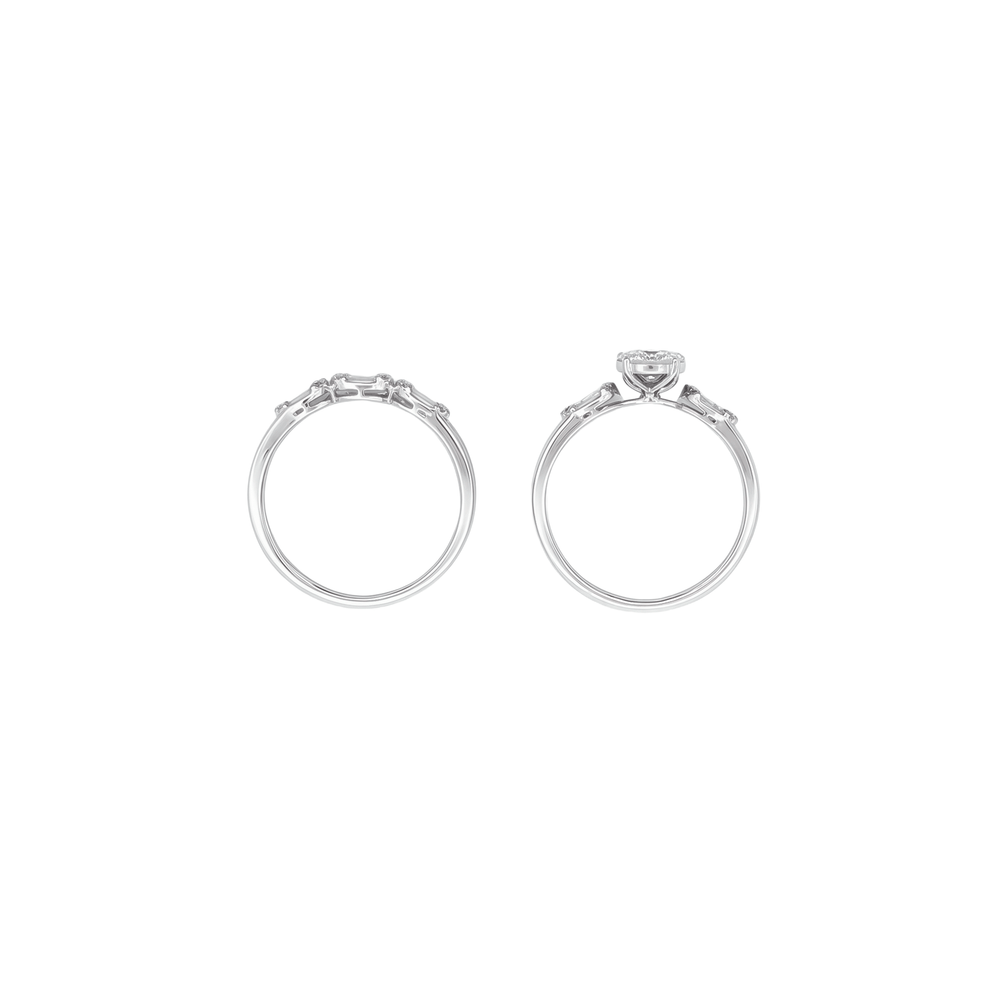Natural Diamond Regalia Twin-Crown Duo Ring in 18K Gold | 1.19 CT