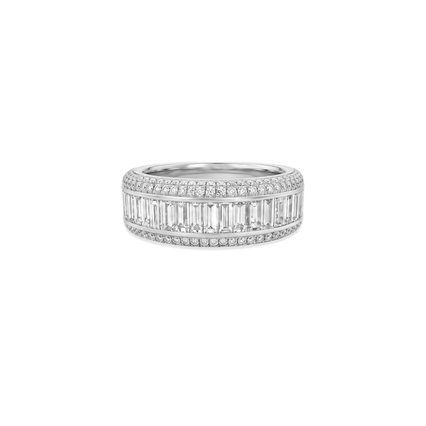 Natural Diamond Half-Eternity Baguette Diamond Band