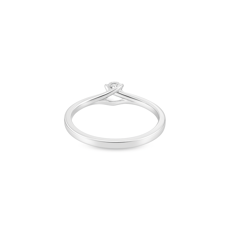 Lab Grown Diamond Solitaire Engagement Ring – 14K White Gold