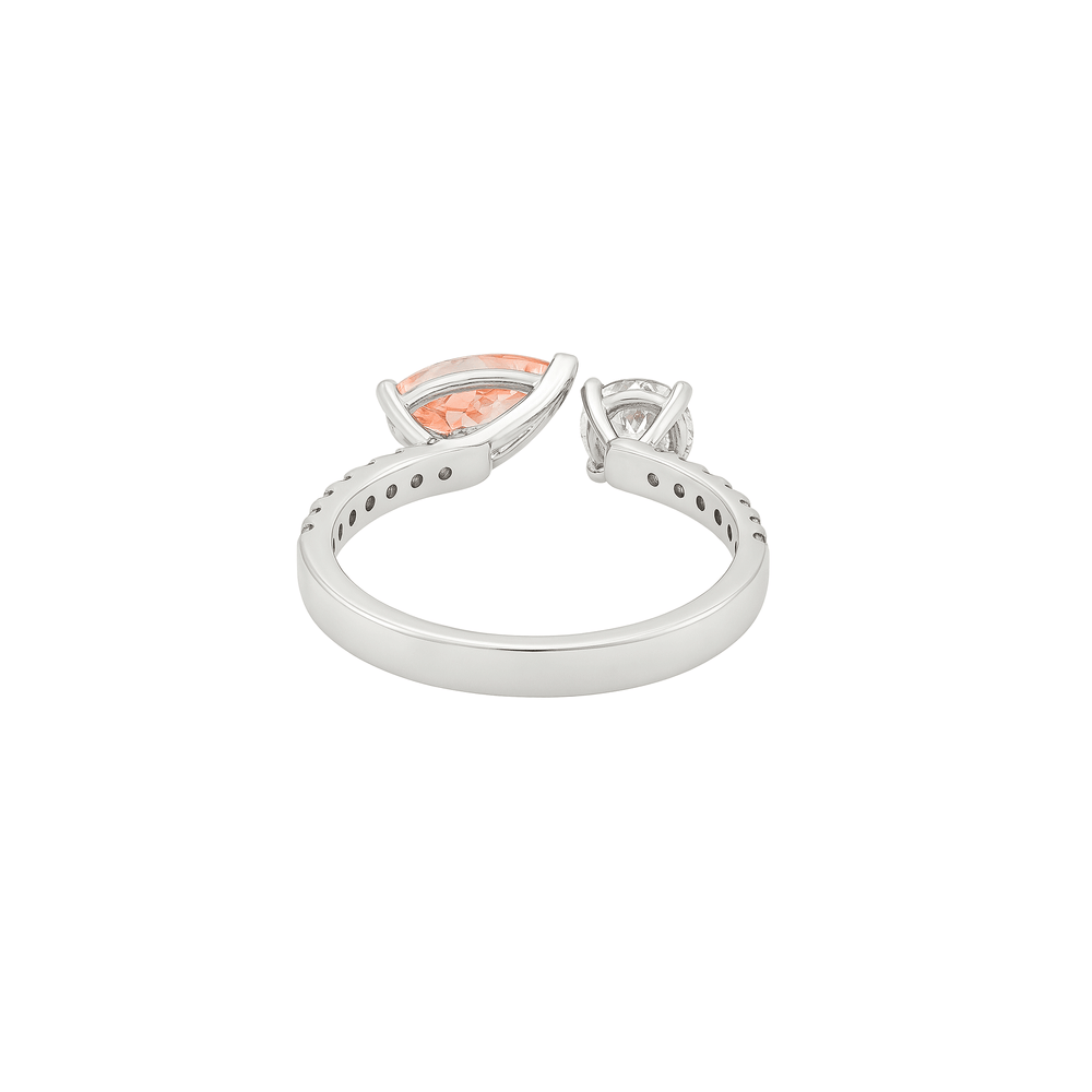 Lab Grown Diamond Pave Engagement Ring – 14K White Gold