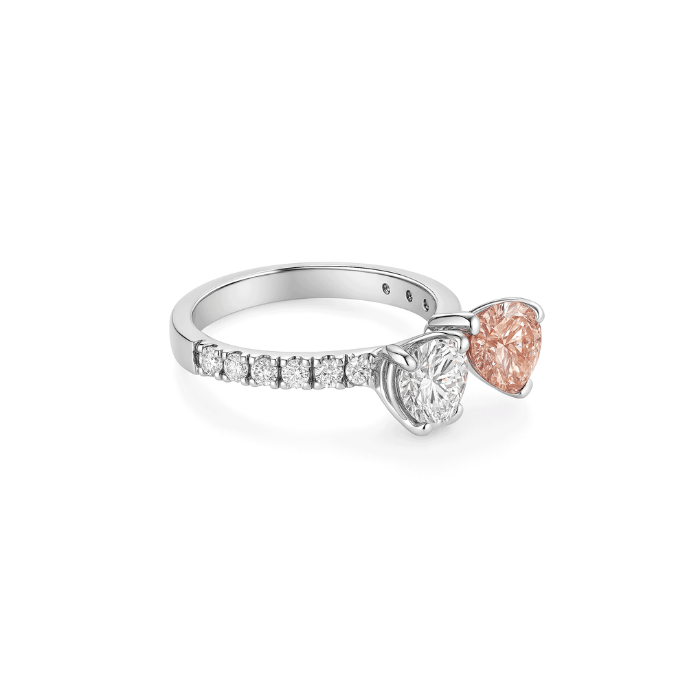 Lab Grown Diamond Pave Engagement Ring – 14K White Gold