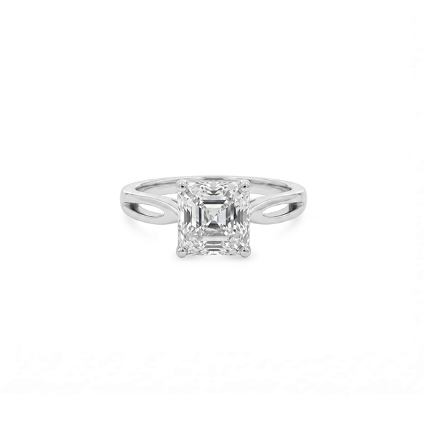 Lab Grown Diamond Emerald Radiance Solitaire Engagement Ring