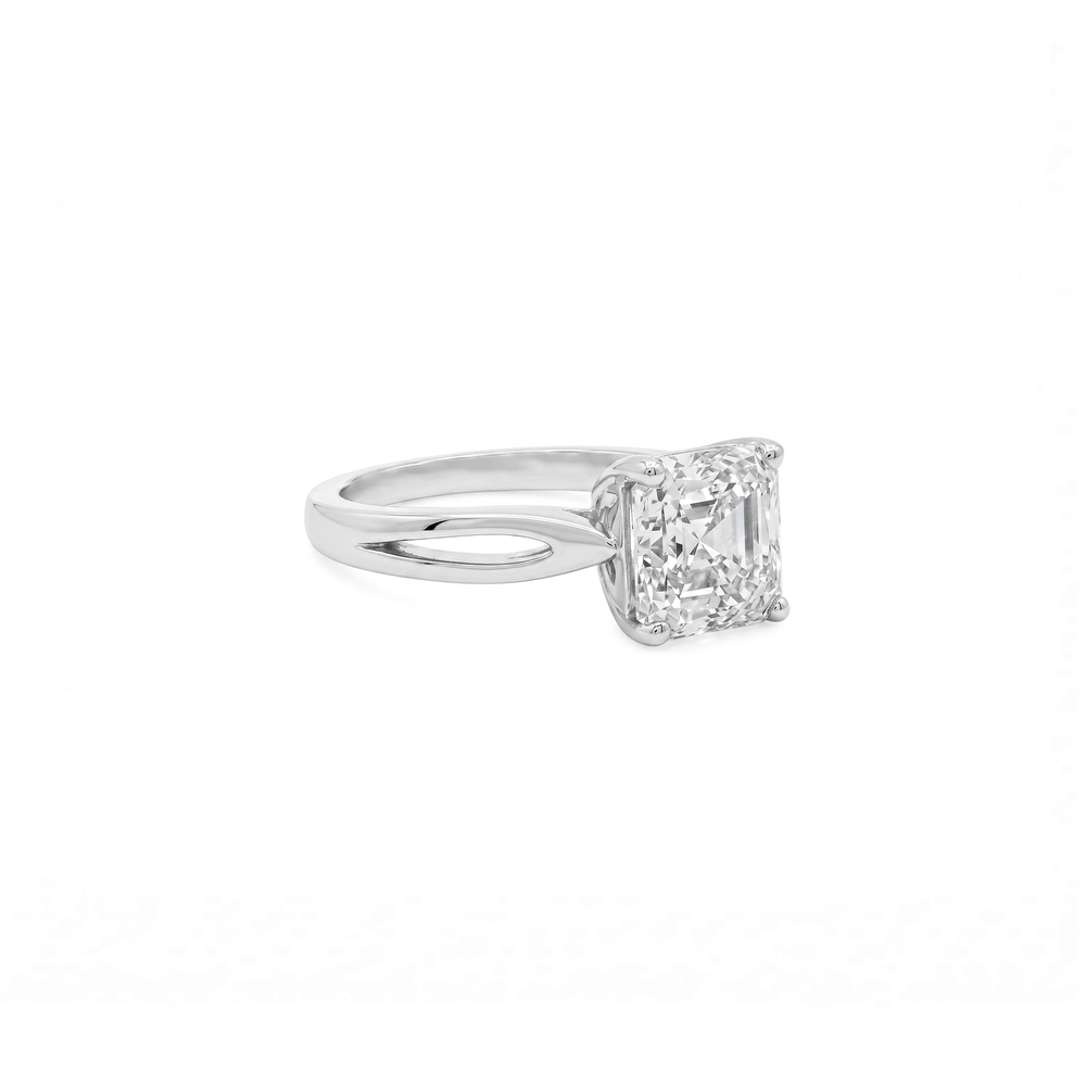 Lab Grown Diamond Emerald Radiance Solitaire Engagement Ring