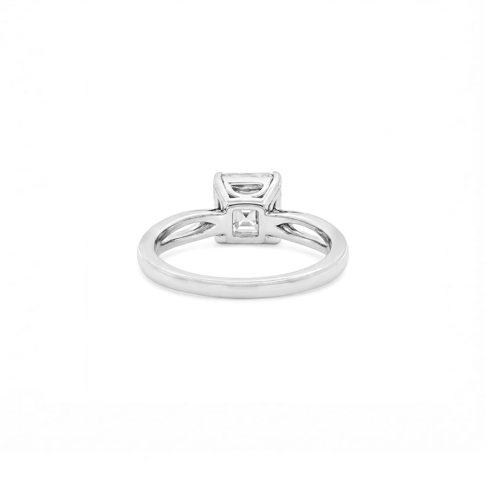 Lab Grown Diamond Emerald Radiance Solitaire Engagement Ring