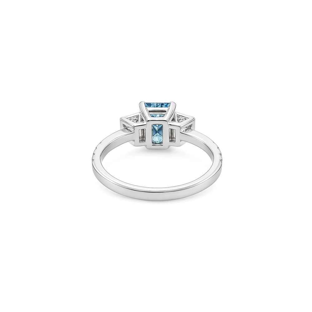 Lab Grown Diamond Three-Stone Engagement Ring in 14K White Gold