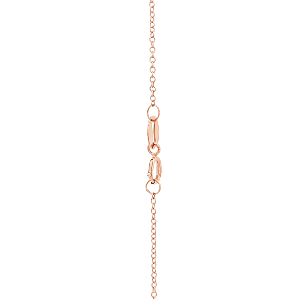 14k Rose Gold Rainbow Gradient Diamond Pendant
