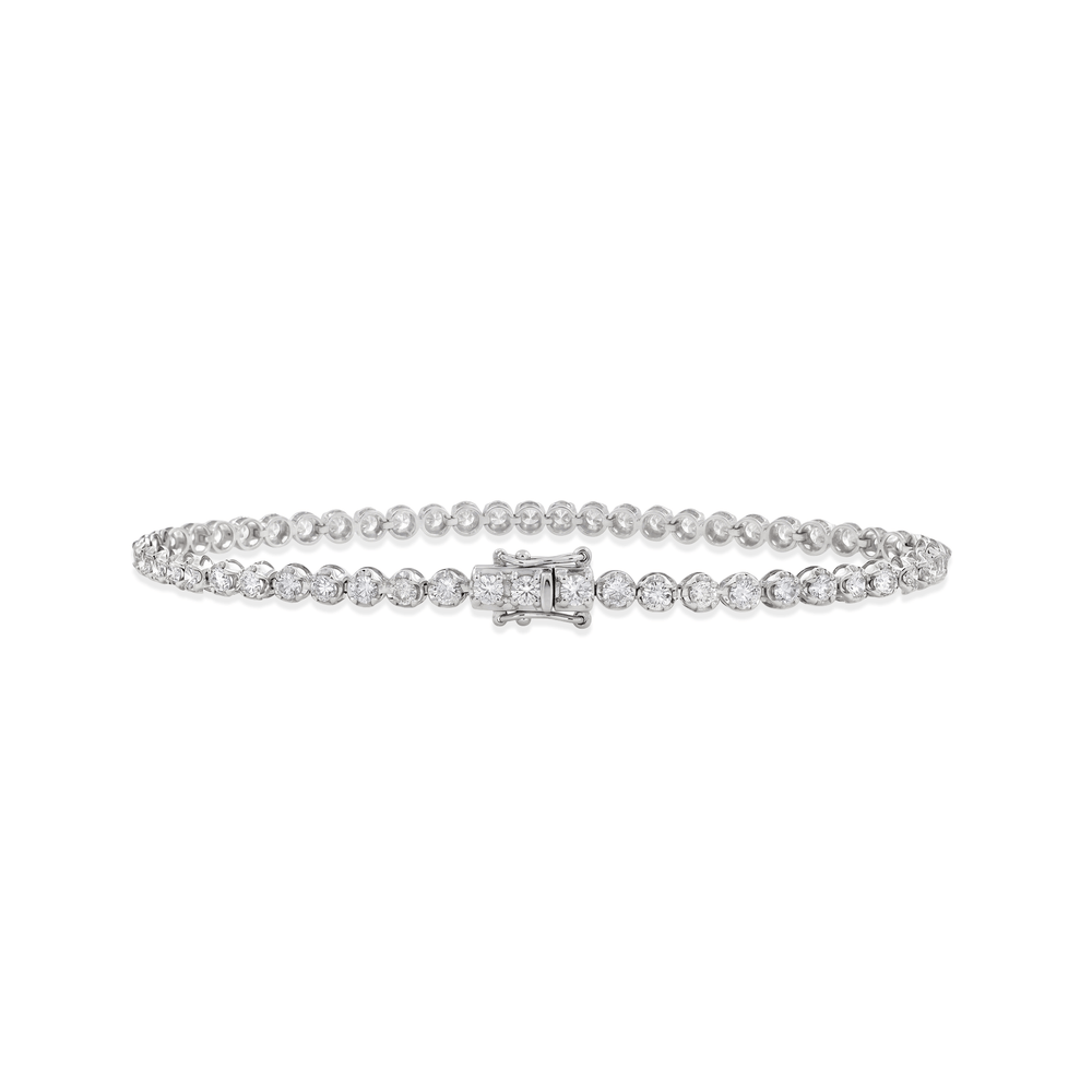 Platinum Classic Tennis Bracelet with 2.00ct Natural Diamonds