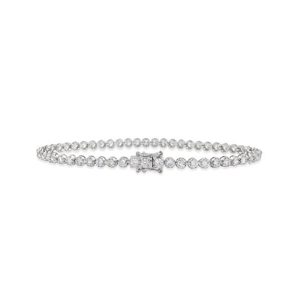 Platinum Classic Tennis Bracelet with 2.00ct Natural Diamonds