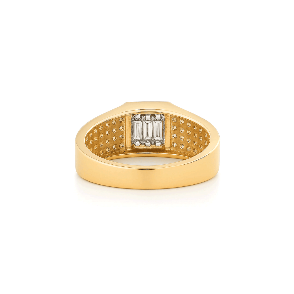 Natural Diamond Men’s Ring in 18K Rose Gold | Flashy