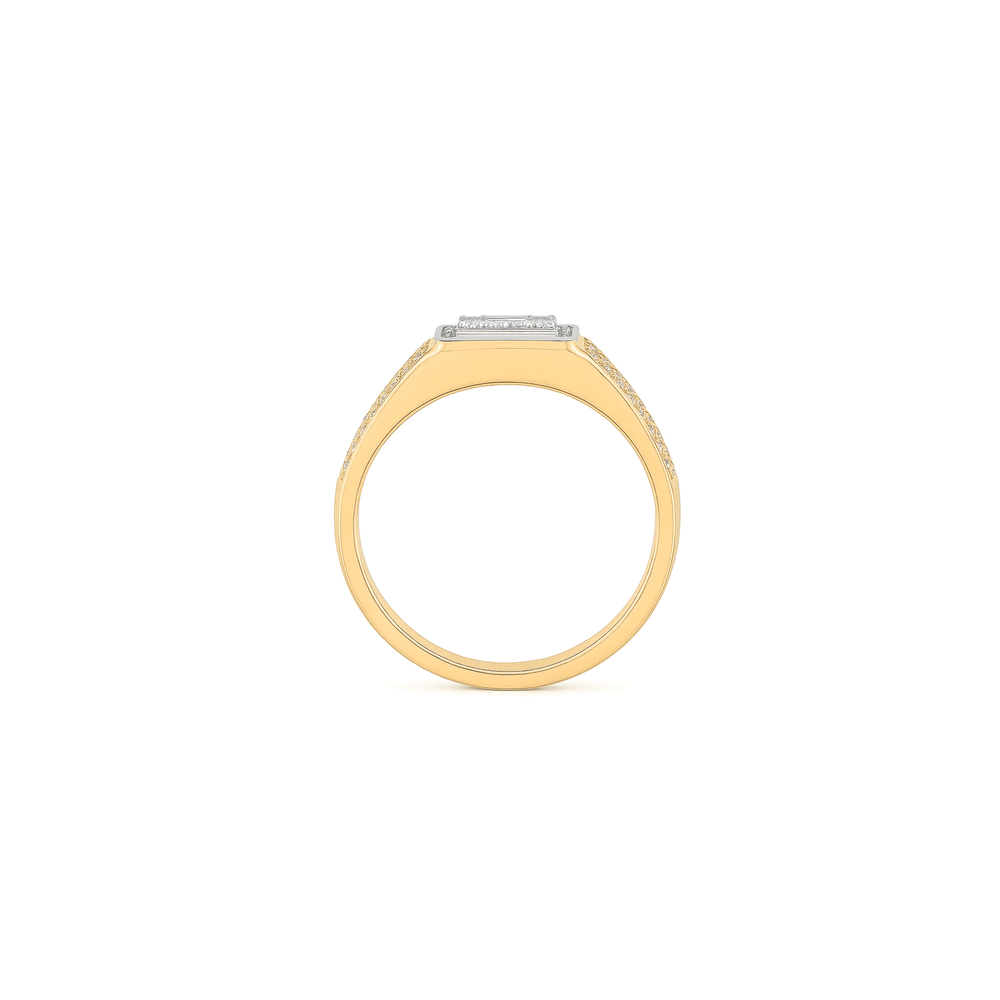 Natural Diamond Men’s Ring in 18K Rose Gold | Flashy