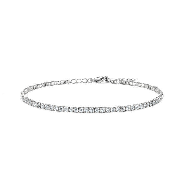 Natural Diamond Tennis Bracelet in 18K White Gold