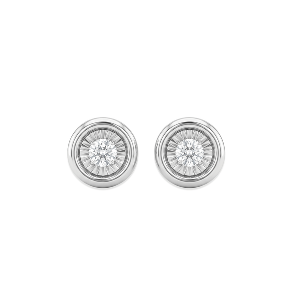 Natural Diamond Luna Bezel Diamond Studs