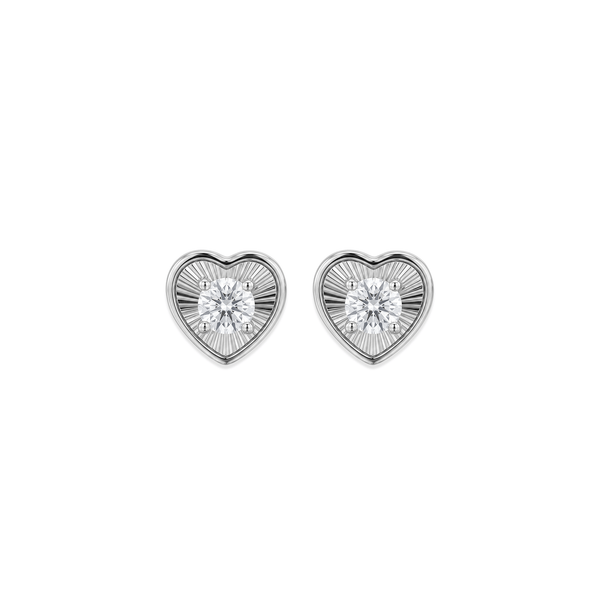 Natural Diamond Radiant Heart Diamond Studs