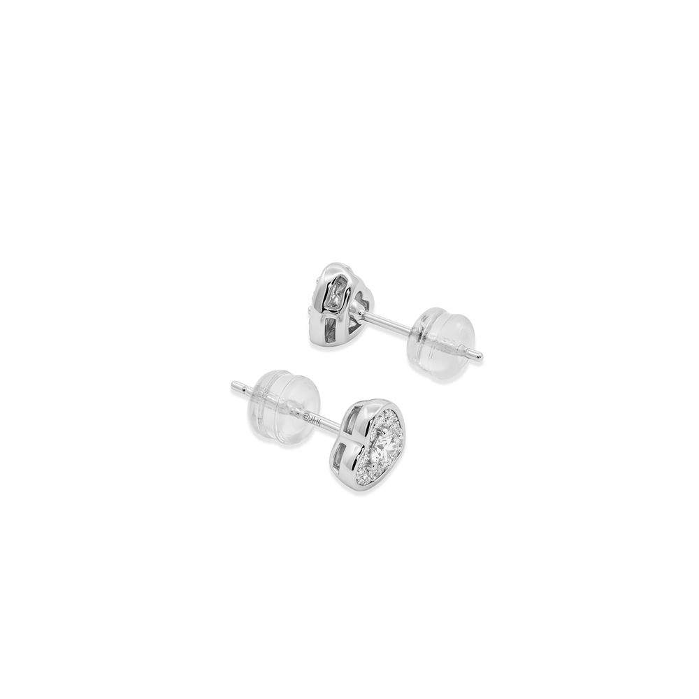 Natural Diamond Radiant Heart Diamond Studs