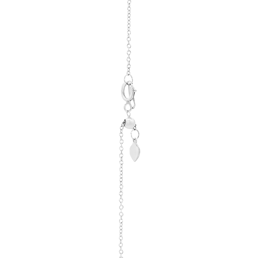 18K White Gold Emerald & Natural Diamond Pendant Necklace for Women