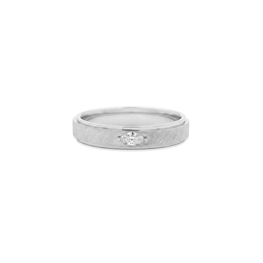 Marquise Signature Couple Bands – Platinum 900 with Natural Diamond