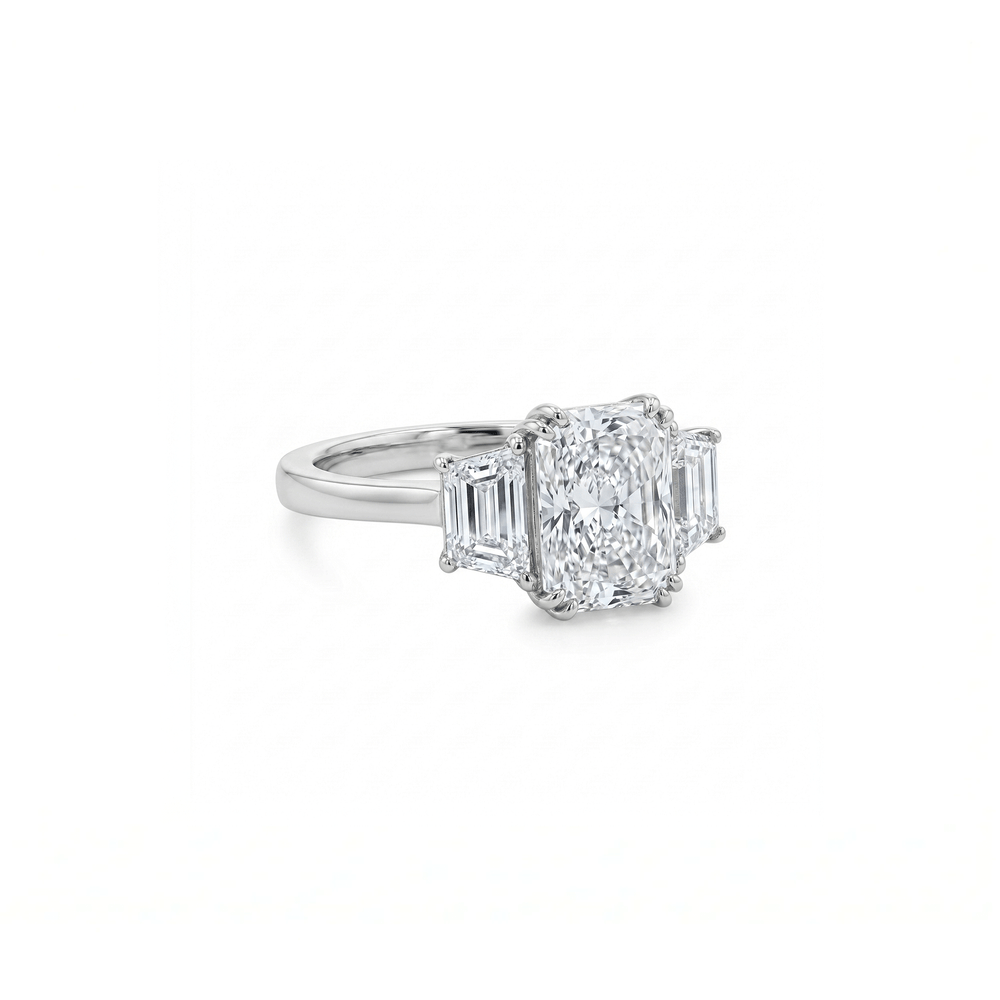 Lab Grown Diamond Three Stone Engagement Ring
