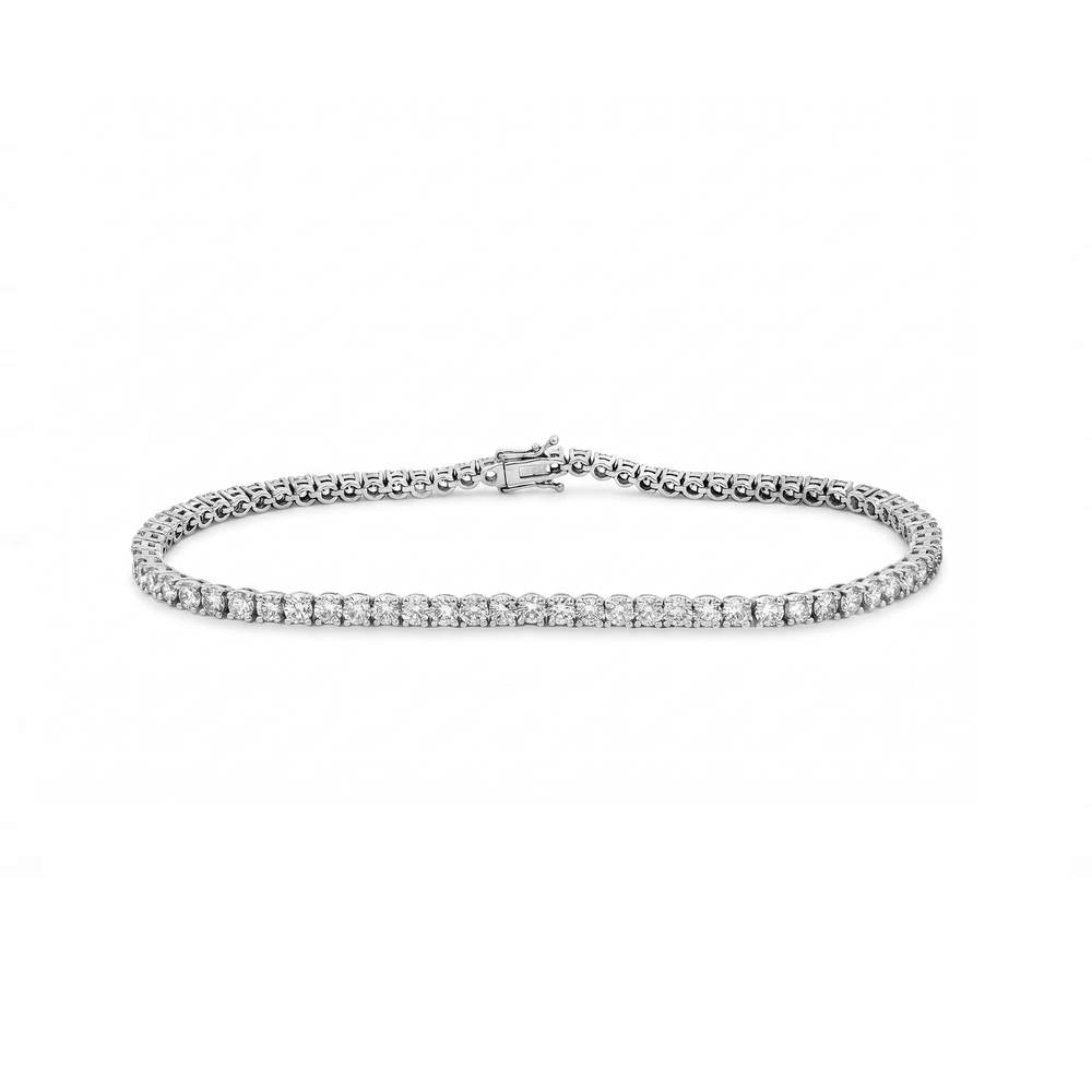 Lab Grown Diamond Tennis Bracelet in 18K White Gold