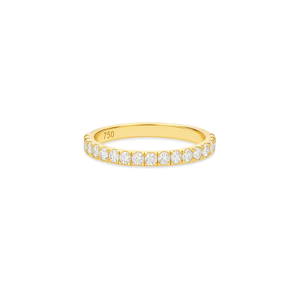18K Yellow Gold Lab Grown Diamond Eternity Ring