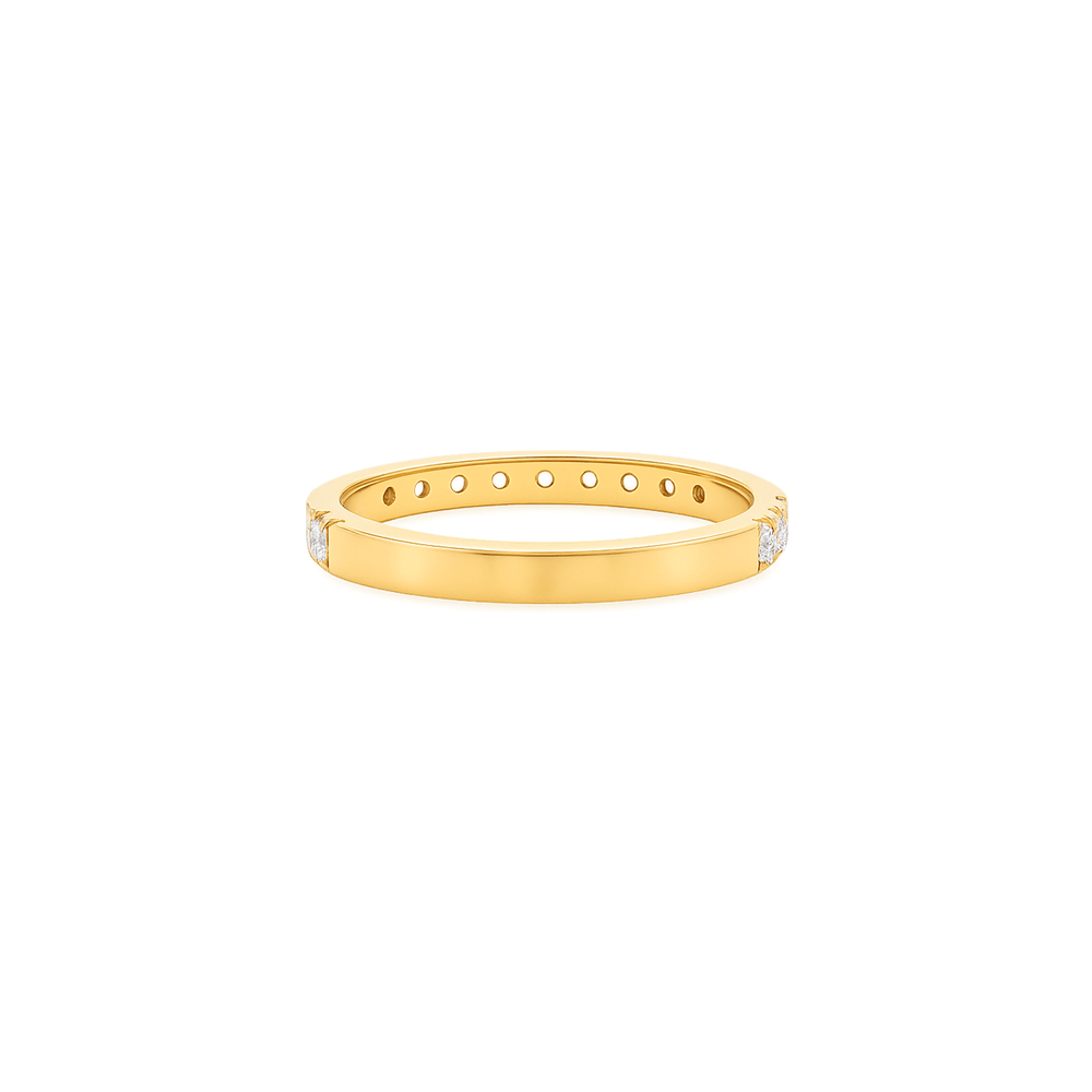 18K Yellow Gold Lab Grown Diamond Eternity Ring