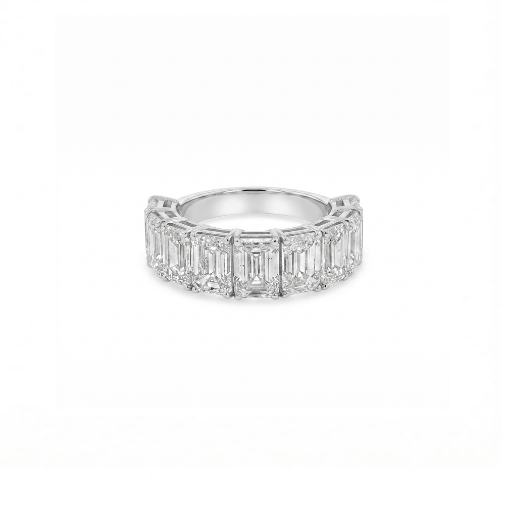 14K White Gold Lab Grown Diamond Eternity Ring 10.24 CT