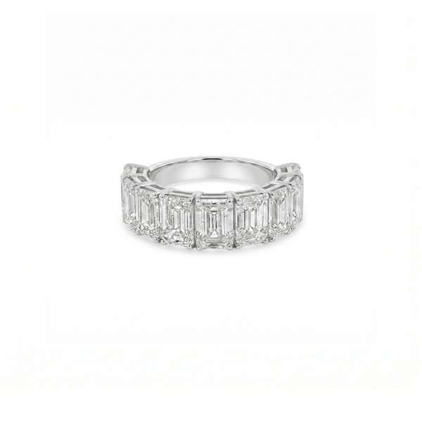 14K White Gold Lab Grown Diamond Eternity Ring 10.24 CT
