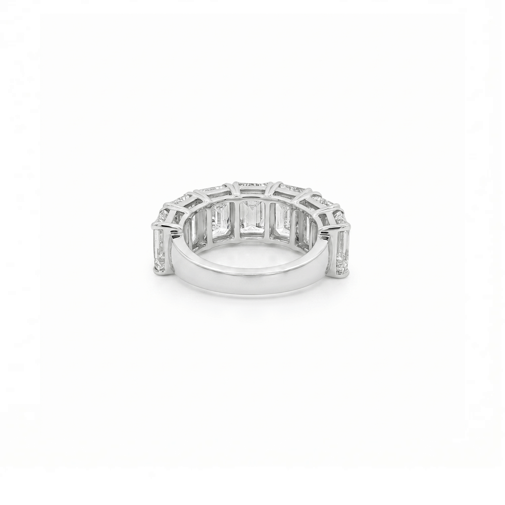 14K White Gold Lab Grown Diamond Eternity Ring 10.24 CT