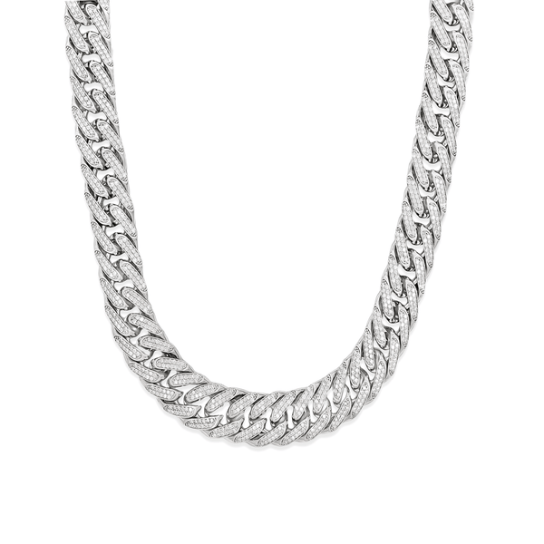 Diamond Drip Cuban Chain in 18K Gold with 11.07 Ct Natural Diamonds | 19 Inch | 14 mm