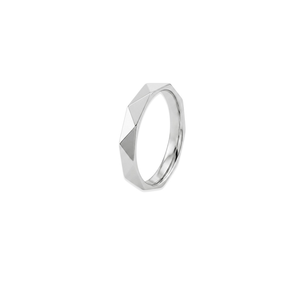Gold Jewellery Facet Sovereign Ring